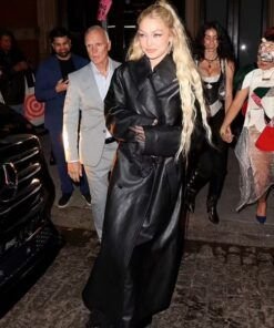Met Gala 2023 Gigi Hadid Leather Coat