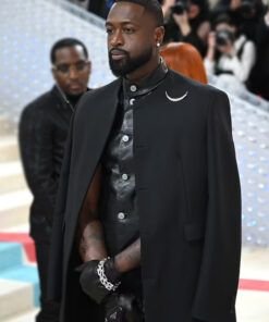 Met Gala Dwyane Wade Black Coat
