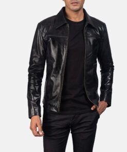 Mystical Black Men's Leather Jacket