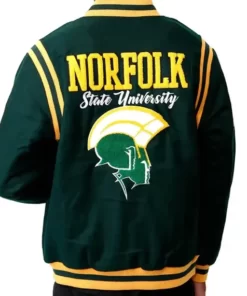 Norfolk State Spartans Green Varsity Jacket.