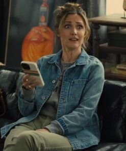 Rose Byrne Platonic 2023 Blue Denim Jacket