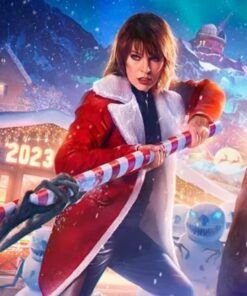 World Of Tanks Holiday Ops 2023 Milla Jovovich Shearling Coat