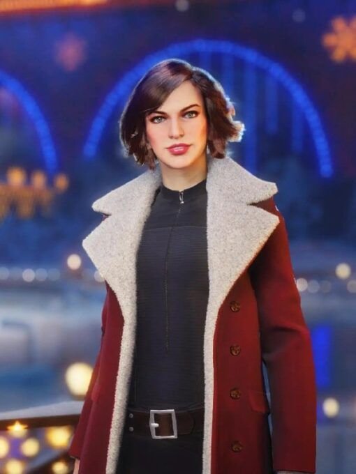 World Of Tanks Holiday Ops Milla Jovovich Shearling Coat