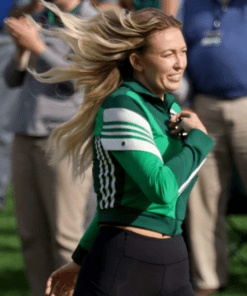 paulina gretzky green jacket