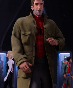 peter b parker spider man into the spider-verse jake johnson green coat