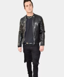 American Actor Justin Theroux Black Leather Jacket