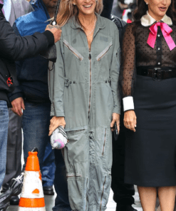 And Just Like That Season 02 Sarah Jessica Parker Green Jumpsuit