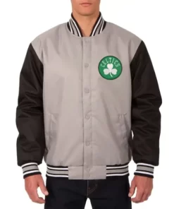 Boston Celtics Gray and Black Jacket