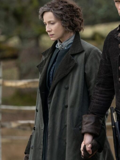 Caitriona-Balfe-Outlander-Season-7-Green-Trench-Coat