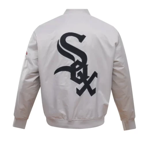 Chicago White Sox Big Logo World Series Satin Jacket.