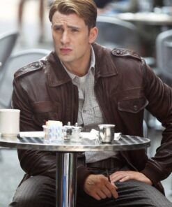 Chris Evans Captain America Avengers Brown Jacket