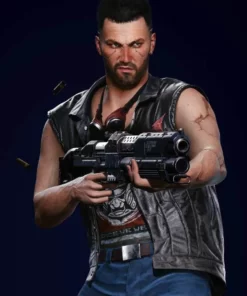 Cyberpunk 2077 Mens Leather Vest