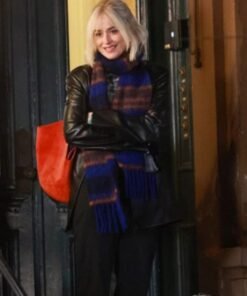 Daddio 2023 Dakota Johnson Black Leather Coat