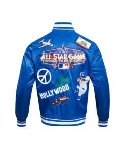 Dodgers All Star Blue Printed Satin Jacket.