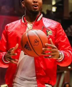 Donovan-mitchell-Red-Varsity-Jacket