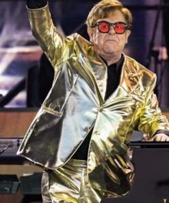 Elton John Rocket Man Glastonbury 2023 Golden Blazer