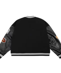 G Healthy Diet Everyday Black Letterman Varsity Jacket.