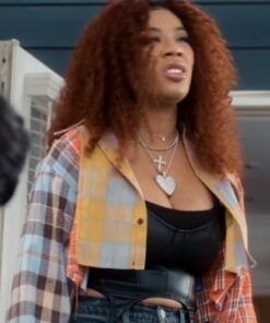 Keyshia Cole This Is My Story 2023 Cropped Checkered Shirt.
