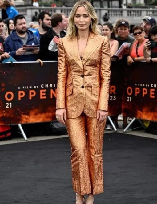 Kitty Oppenheimer Oppenheimer 2023 Premiere Emily Blunt Suit