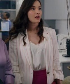 Make Me A Match 2023 Eva Bourne Striped Linen Blazer