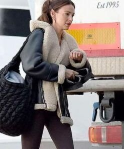 Maya Stern Fool Me Once 2023 Michelle Keegan Leather Jacket