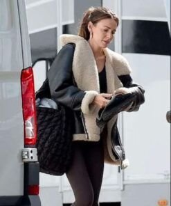 Maya Stern Fool Me Once 2023 Michelle Keegan Leather Jacket.