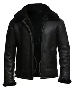 Mens Aviator B3 Shearling Sheepskin Leather Jacket