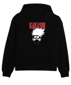 Naruto Shippuden Kakashi Black Pullover Fleece Hoodie
