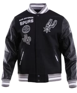San Antonio Spurs Retro Classic Rib Wool Varsity Jacket