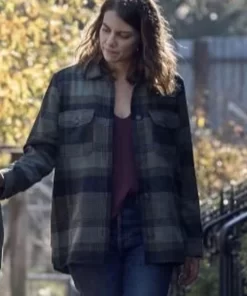 The Walking Dead Season 10 Maggie Rhee Plaid Jacket.