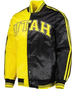 Utah Jazz Yellow and Black Jacket