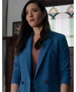 Vivi Film Make Me A Match 2023 Eva Bourne Blue Blazer