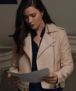 Vivi Film Make Me A Match 2023 Eva Bourne Leather Jacket