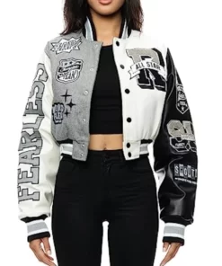 Womens Smoke Rise All Star Croped Varsity Jacket