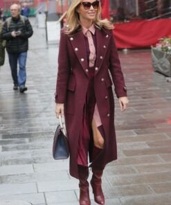 Amanda Holden Burgundy Coat