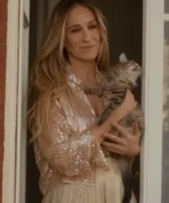 And Just Like That Carrie Bradshaw Sequin Jacket