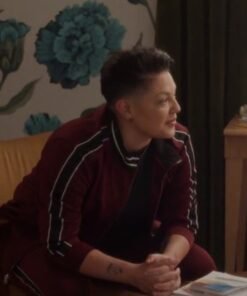 And just like that Sara Ramirez Burgundy Jacket 2023