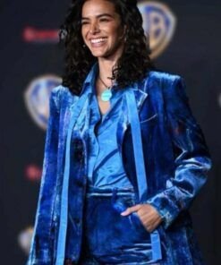 Blue Beetle 2023 Bruna Marquezine Blue Velvet Blazer
