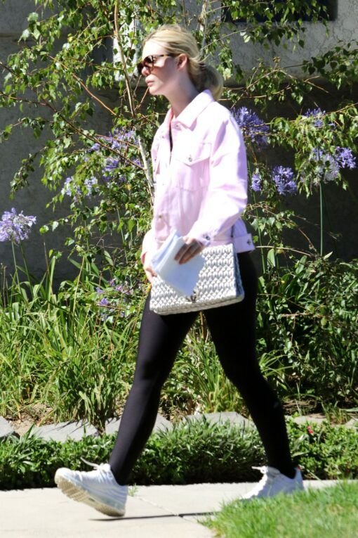 Elle Fanning Pink Jacket