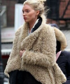 Elsa Hosk Looks Stylish In A Sheep-like Jacket