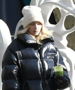 Elsa Hosk Street Style Black Jacket