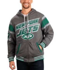 Gray New York Jets Extreme Hoodie