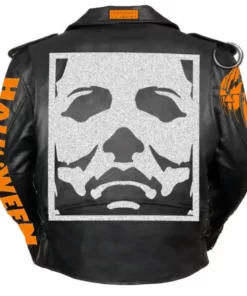 Halloween Black Leather Jacket 2023