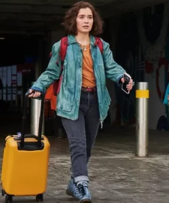 Love At First Sight Green Leather Jacket