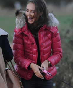 Megan McKenna Austria Red Moncler Coat