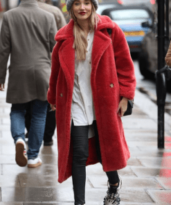 Megan McKenna Red Fur Coat