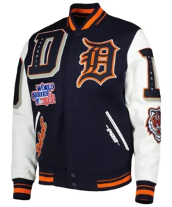 Men’s Detroit Tigers Mash Up Logo Varsity Full-zip Jacket