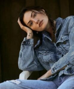 Phoebe Tonkin Blue Jacket