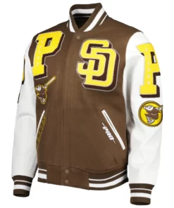 San Diego Padres Logo Varsity Full-zip Jacket