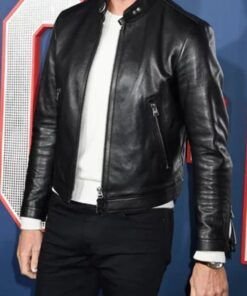 Tom Brady Black Leather Jacket 2023